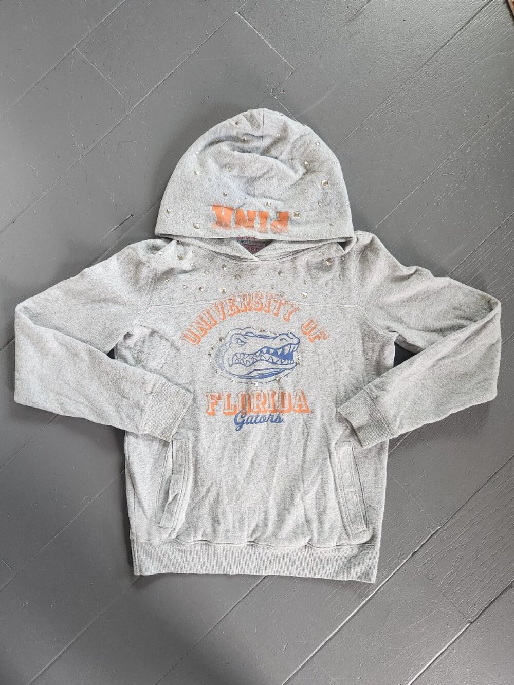 ✨ VS PINK UF Gators BLING Hoodie ✨Studded Collegiate Collection Sequin Sparkly-L